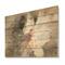 Designart - Abstract Peony Grey - Pink Modern Print on Natural Pine Wood